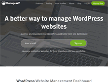 Tablet Screenshot of managewp.com